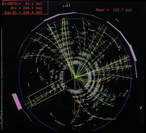A large circular display of various lines and points.