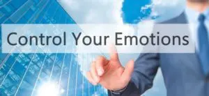A person pointing to the words control your emotions.