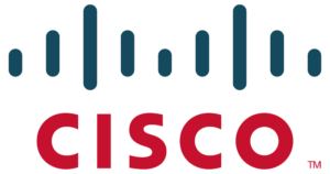 A red and blue logo for cisco