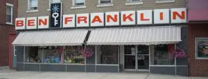A store front of a store called franklin.