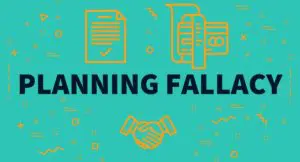 A blue background with yellow and black writing.