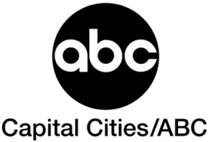 A black and white logo of the abc television network.