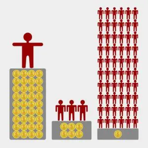 A group of people standing on top of a building.