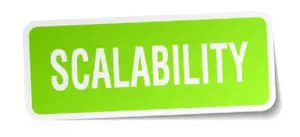 A green sign that says " scalability ".