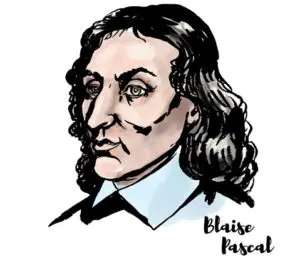 A drawing of blaise pascal