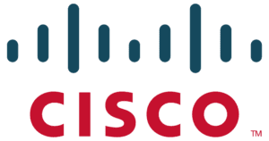 A red and blue logo for cisco