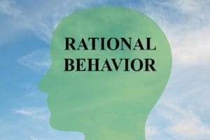 A green head with the words rational behavior written on it.